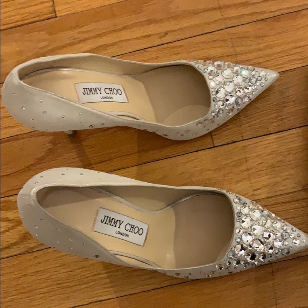 Jimmy Choo shoe champagne color